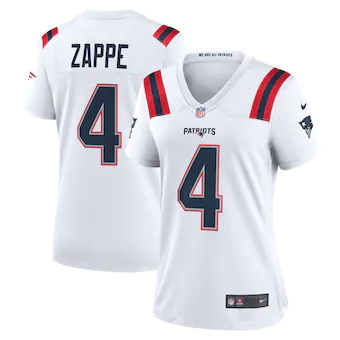 womens nike bailey zappe white new england patriots game pl